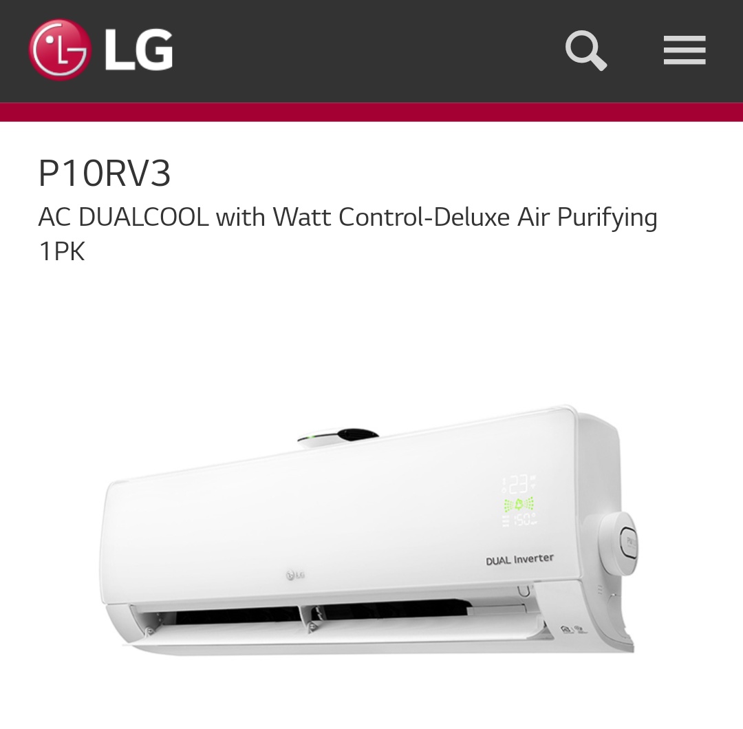 LG DUALCOOL with Watt Control