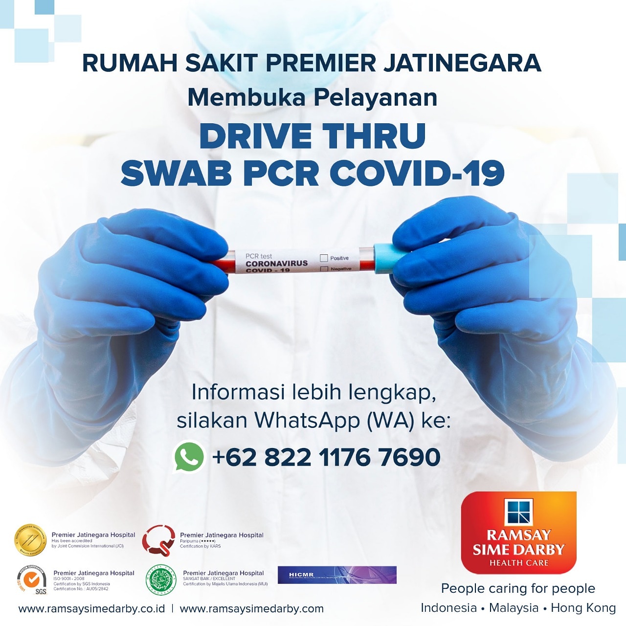 Drive Thru Swab PCR Covid-19 di RS Premier Jatinegara